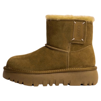 巨好看5CM加绒雪地靴女防水防滑