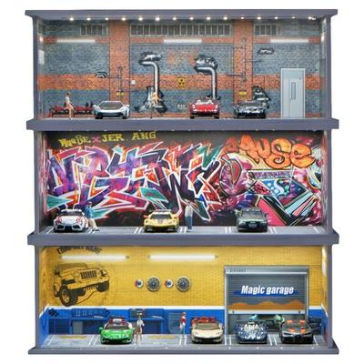 164仿真停车场模型展示盒