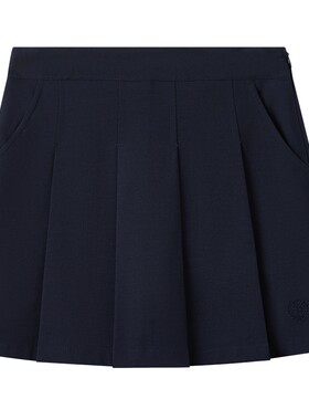 elandkids女童刺绣百褶短裙
