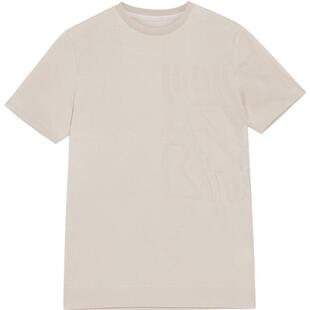 ERDOS 男装丝棉混纺T恤年夏季款亚麻色薄款短袖上衣舒适透气