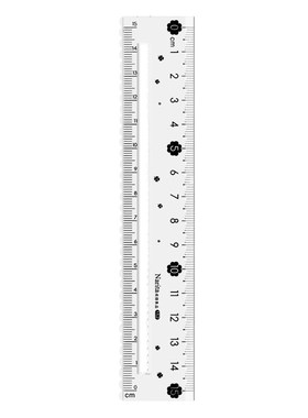 成田良品直尺双波浪15cm