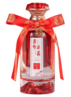 喜宴酒瓶定制标签密封高档礼品盒