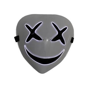 包邮万圣节LED发光面具无线漆黑的子弹化妆舞会生日派对KTV蹦迪男