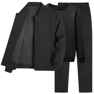 看守所男女士春秋冬季长裤外套加绒三件套在押服刑人员专用品套装