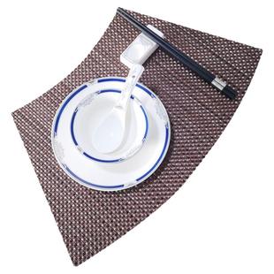 新中式圆桌扇形餐垫家用餐桌垫酒店装饰西餐垫隔热垫盘垫餐具垫