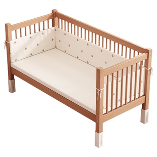 榉木拼接床实木宝宝小床拼接床大床婴儿床大人可睡儿童加宽床边床