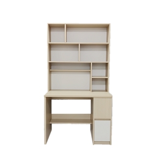 书桌书架一体简约现代书桌带储物柜办公桌组合多功能床边学习桌柜