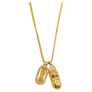 金包银貔貅金刚杵套链坠女款项链锁骨链送女友礼物不掉色品质保障