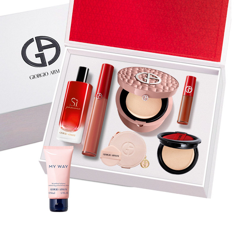 【节日礼物】阿玛尼限定红管唇釉气垫彩妆口红送女友礼物节日礼物