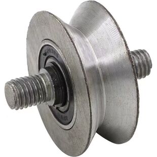 重型v型滑轮角铁轨道滑轮滚轮凹槽轮导向轮平移门大门双轴承实心