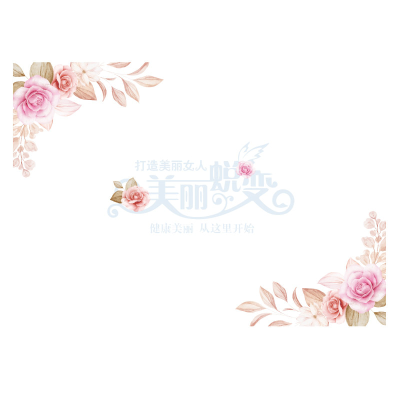春天美甲美睫店铺橱窗贴静电贴春季商场女装养生美容院玻璃门贴纸