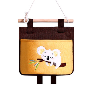 大容量墙挂式收纳挂袋 门后悬挂式床边挂墙上衣柜壁挂布艺置物袋