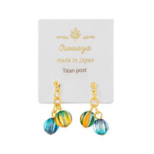 OSEWAYA耳钉春夏炫彩琉光珠子耳环女多彩撞色露珠设计感耳坠耳饰