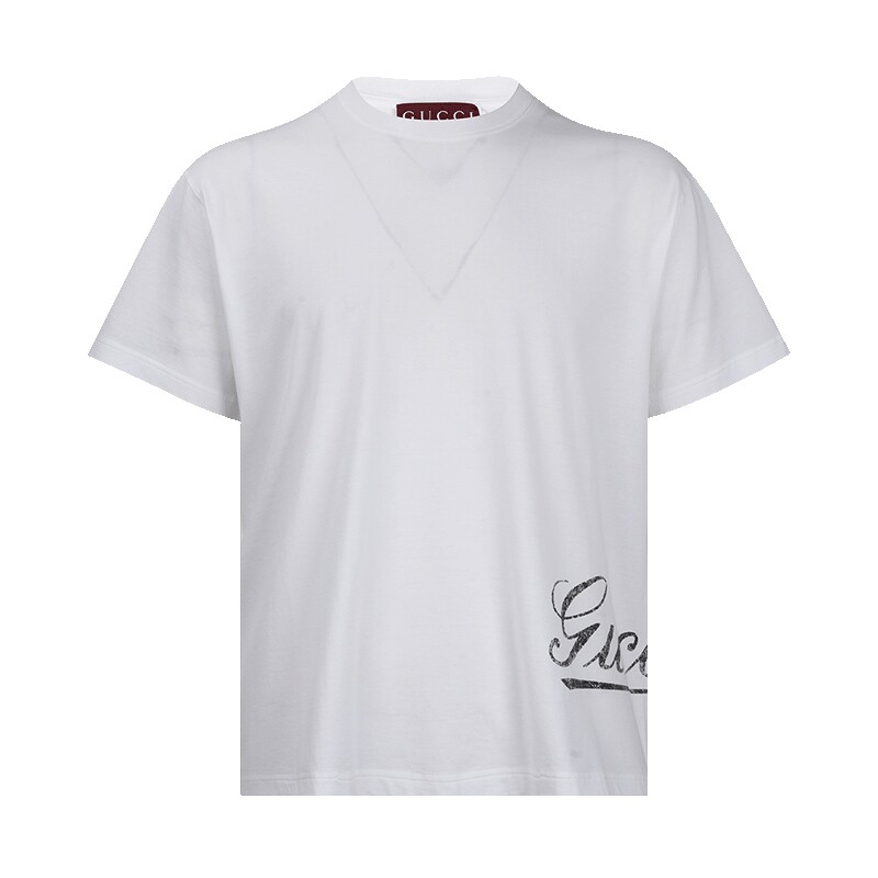 Gucci/古驰棉质印花圆领T恤男士