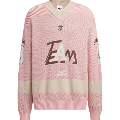 Adidas/阿迪达斯正品三叶草男士针织宽松V领运动套头衫KF4468