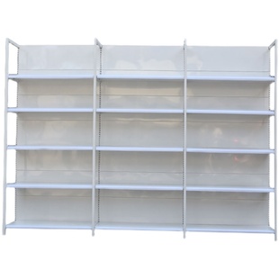 超市货架药店母婴店单双面便利店文具店白色中岛四柱展示架置物架