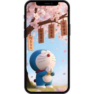 哆啦A梦樱花祈福8K超清壁纸iphone苹果安卓手机电脑ipad平板壁纸