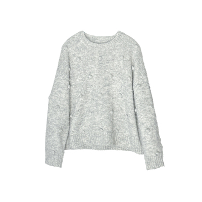 美到冒泡！~超软糯立体毛球毛衣