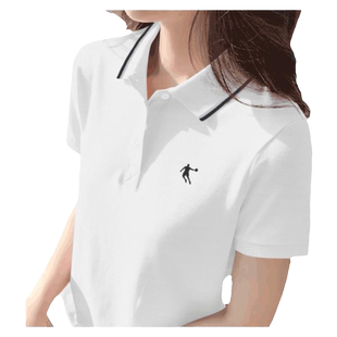 乔丹短袖女T恤Polo衫2026夏季新款官方旗舰白色体恤女半袖运动服
