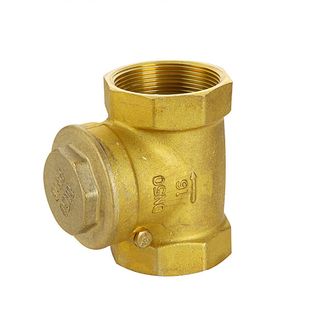 埃美柯止回阀黄铜卧式水表止逆阀直通式防反水家用工程水管单向阀