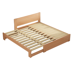 宣然实木抽拉伸缩床推拉折叠拉伸沙发床多功能抽拉床