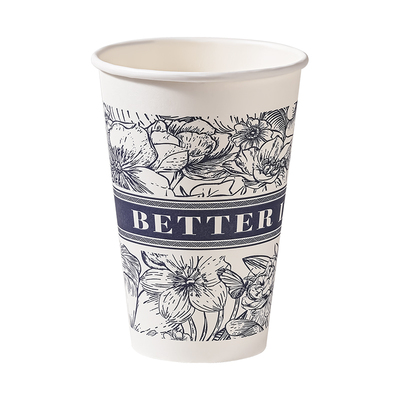 一次性繁花纸杯加厚加硬食品级用