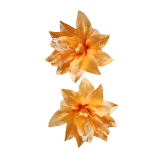 超仙纯欲粉色花朵百合发夹氛围感侧边夹发饰超显白汉服头花头饰女