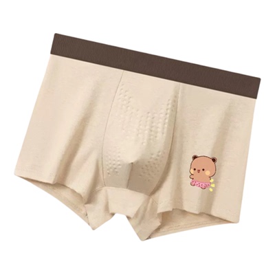 情侣可爱棉抑菌透气蕾丝平角内裤