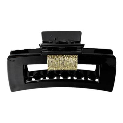 黑色头发抓夹女生后脑勺大号