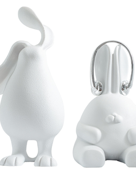 东来家居卡通长耳兔摆件样板间儿童房可爱陈设饰品创意听音乐兔子