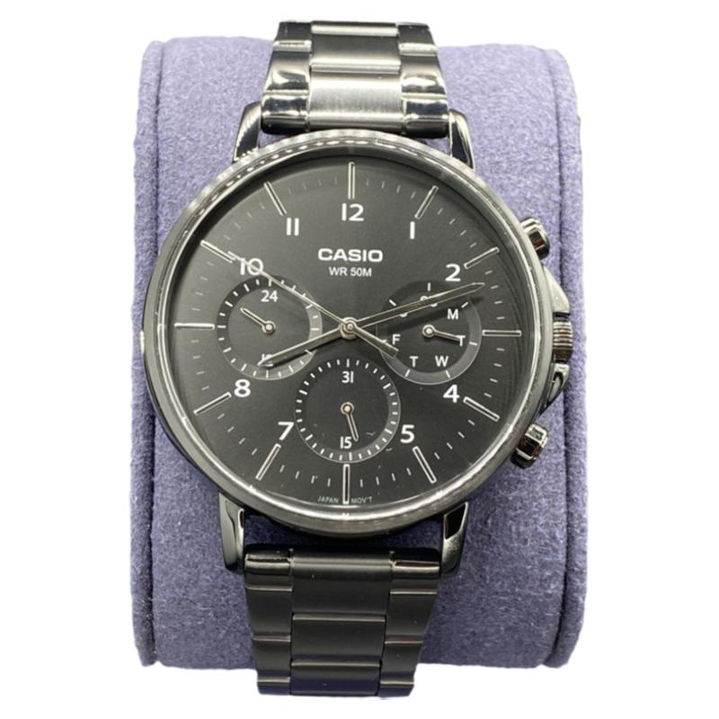 新款卡西歐CASIO 三眼指針石英男士手表MTP-E321D-1A E321B-1A