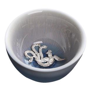 JOJO'S L. PD.紫泉涧.镶银窑变天目陶瓷茶杯茶碗钧窑品茗 | 翡帱