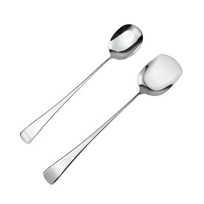 304亮光圆头服务勺方头服务铲