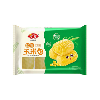 安井奶香玉米包360g早餐速冻面点