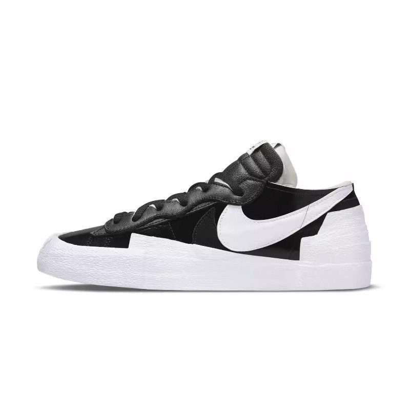 NIKE耐克男女Blazer Low x Sacai联名黑白解构休闲板鞋DM6443-001