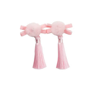 宝宝汉服头饰儿童中国风喜庆头花发饰女童毛球流苏发夹边夹配饰品