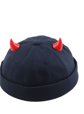 小恶魔牛角地主帽成人嘻哈瓜皮帽