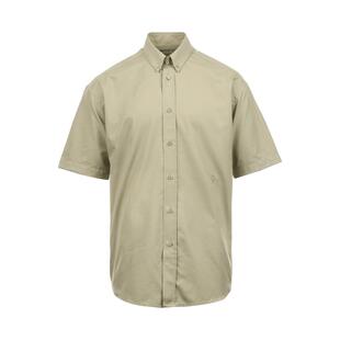 【自营】BURBERRY/博柏利男士战马徽标刺绣纯色宽松休闲短袖衬衫