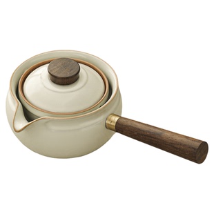 汝窑逍遥壶功夫茶具套装家用旋转自动过滤侧把泡茶壶旅行装送礼品