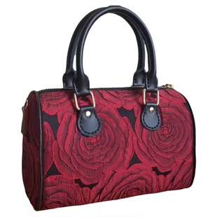 牛皮拎手波士顿钥钥手工自制材料宋锦包包diy材料包