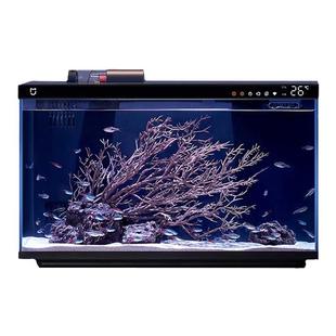 适配小米鱼缸造景套装全套摆件布景画法几何南美风枯木底砂背景板