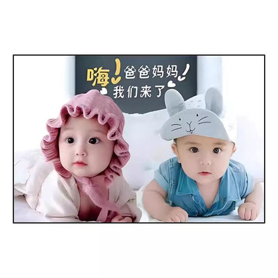 龙凤胎宝宝贴画可爱照片