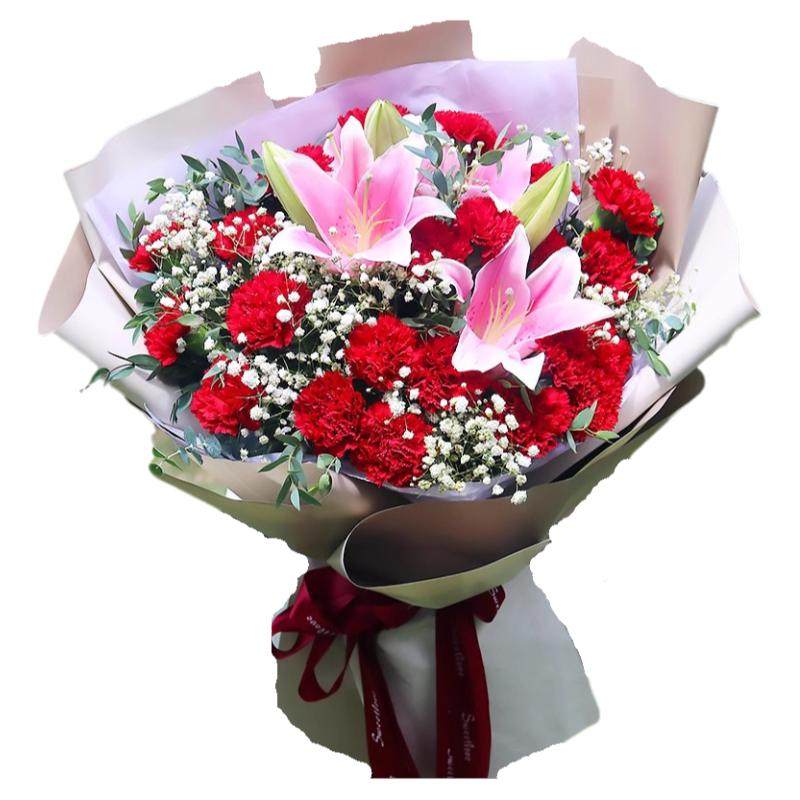 全国香水百合鲜花玫瑰康乃馨花束鲜花速递同城配送生日广州北京店