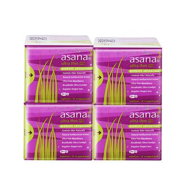 【加量装42片】阿莎娜卫生巾280mm日用夜用超薄透气姨妈巾asana