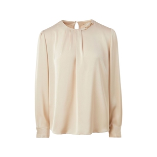 【缎面】PRICH设计感圆领不易皱通勤衬衫春秋新款长袖上衣女