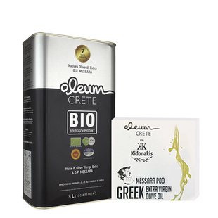 希腊进口BIO克里特岛PDO冷榨特级初榨橄榄油食用油官方正品3L*4罐