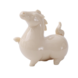 陶瓷骏马茶宠摆件精品可养茶玩茶桌茶台茶盘装饰茶具配件马年礼品