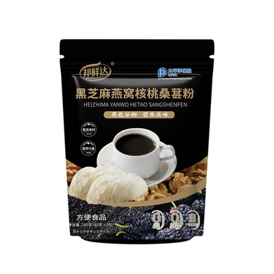 邦鲜达燕窝核桃黑芝麻糊黑豆粉