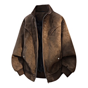 冬季免洗PU皮衣立领羽绒服男女潮牌情侣保暖白鸭绒大码胖子外套男