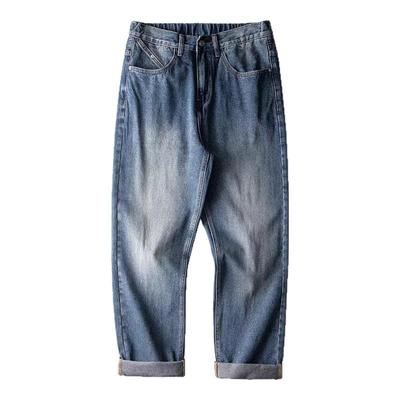 98SQUID 美式重磅水洗复古牛仔裤男2025新款百搭直筒垂感宽松长裤